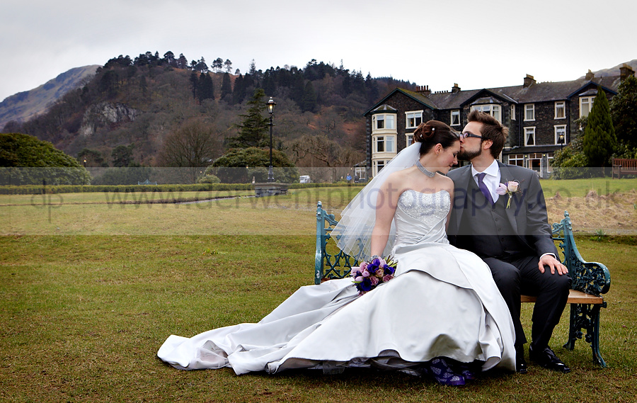 wedding photographers in the lake district at the inn on the lake
